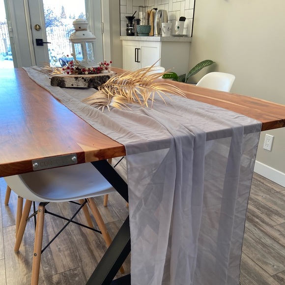 Grey Chiffon Table Runners 10 Total - Picture 4 of 7